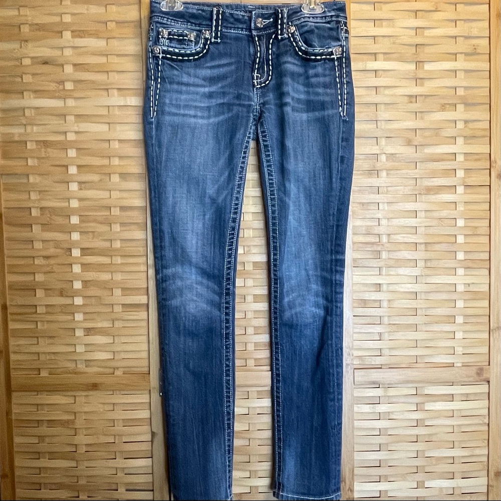 Miss Me Rip Exposed Pocket Skinny Jeans Size 27 JP5118SKR